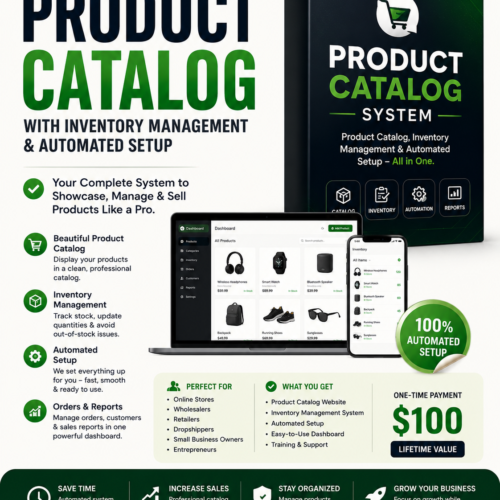 Custom Product Store with Automation (done-for-you service )