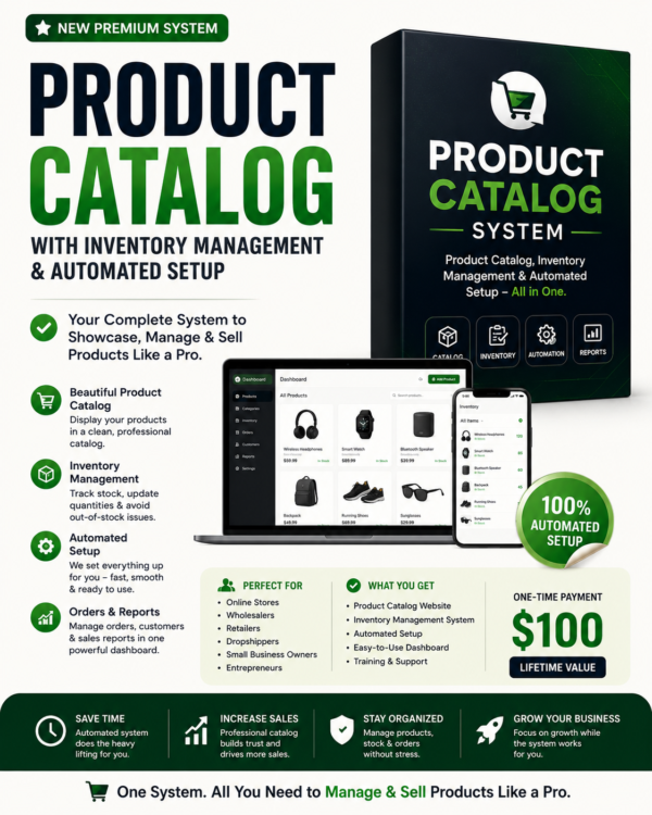 Custom Product Store with Automation (done-for-you service )